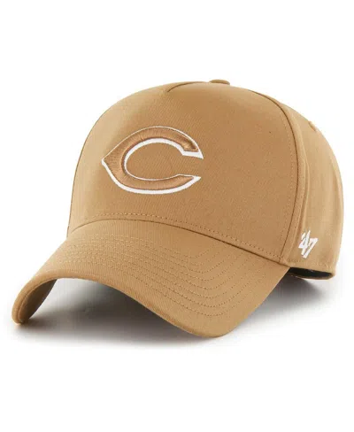 47 Brand Men's Khaki Cincinnati Reds Ballpark Mvp A-frame Adjustable Hat In Brown