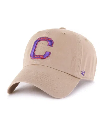 47 Brand Men's Khaki Clemson Tigers Vault Clean Up Adjustable Hat