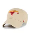 47 Brand Men's Khaki Iowa State Cyclones Vault Clean Up Adjustable Hat In Brown