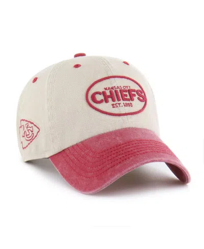 47 Brand Men's Khaki Kansas City Chiefs Breaking Trail Clean Up Adjustable Hat In Brown