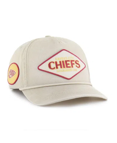 47 Brand Men's Khaki Kansas City Chiefs Cairn Hitch Adjustable Hat In Gray