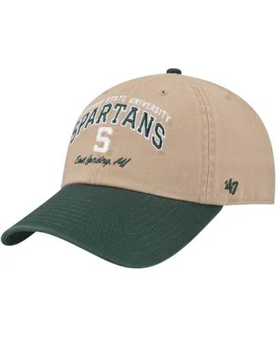47 Brand Men's Khaki Michigan State Spartans Local Clean Up Adjustable Hat