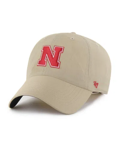 47 Brand Men's Khaki Nebraska Huskers Clean Up Brrr Adjustable Hat