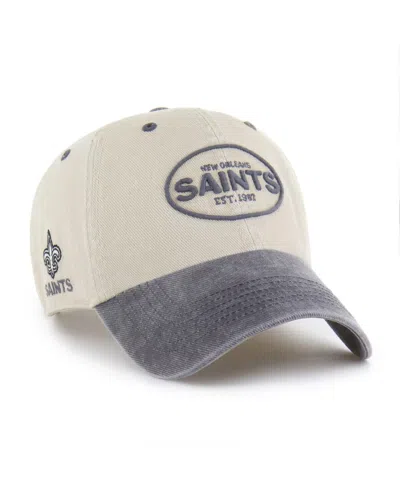 47 Brand Men's Khaki New Orleans Saints Breaking Trail Clean Up Adjustable Hat In Brown