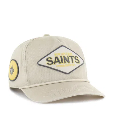 47 Brand Men's Khaki New Orleans Saints Cairn Hitch Adjustable Hat In Brown