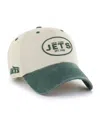 47 Brand Men's Khaki New York Jets Breaking Trail Clean Up Adjustable Hat In Brown