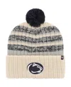 47 Brand Men's Khaki Penn State Nittany Lions Tavern Cuffed Knit Hat With Pom In Khaki