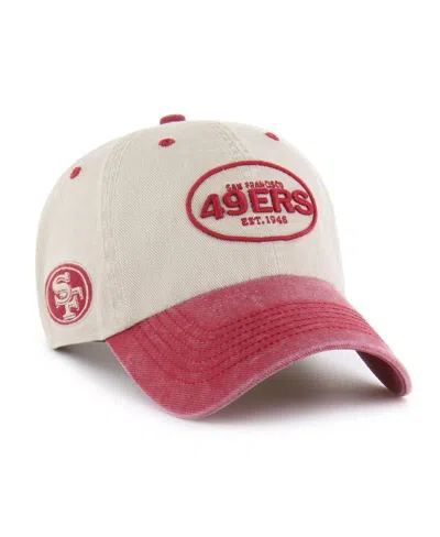 47 Brand Men's Khaki San Francisco 49ers Breaking Trail Clean Up Adjustable Hat In Brown