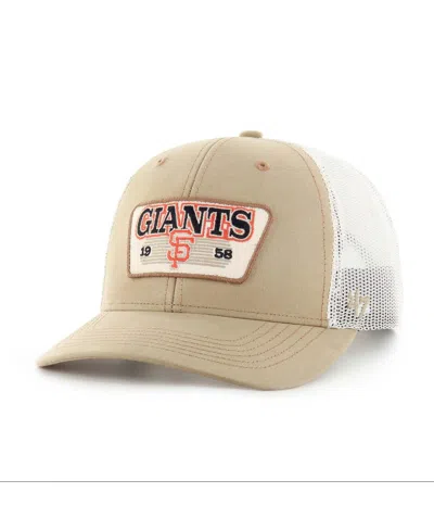 47 Brand Men's Khaki San Francisco Giants Ridgewood Trucker Adjustable Hats In Neutral