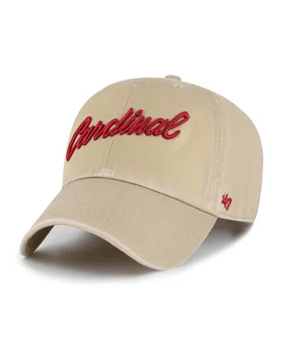 47 Brand Men's Khaki Stanford Cardinal Clean Up Adjustable Hat In Brown