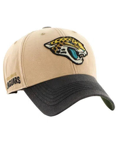 47 Brand Men's Khaki/black Jacksonville Jaguars Dusted Sedgwick Mvp Adjustable Hat In Neutral