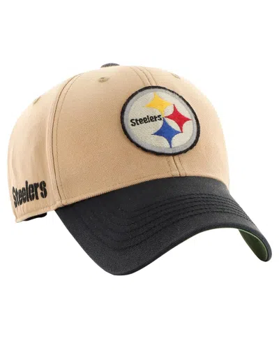47 Brand Men's Khaki/black Pittsburgh Steelers Dusted Sedgwick Mvp Adjustable Hat In Multi