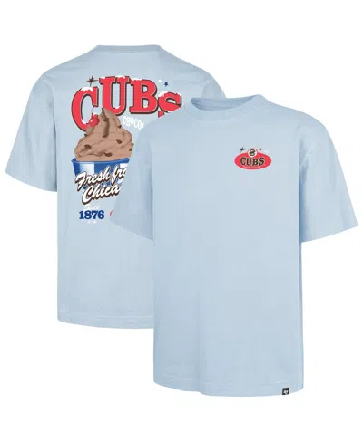 47 Brand Men's Light Blue Chicago Cubs Ice Cream Parlor Foundation T-shirt