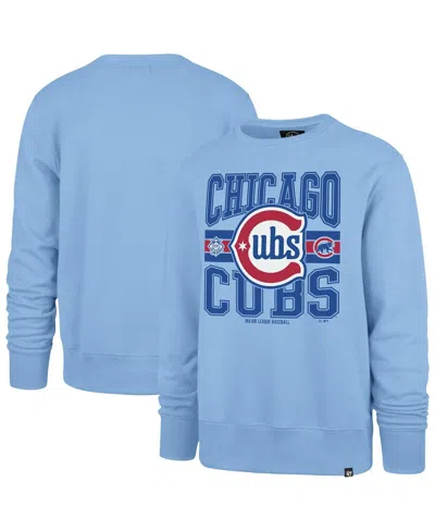 47 Brand Men's Light Blue Chicago Cubs Letters Headline Pullover Sweatshirt