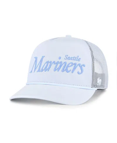 47 Brand Men's Light Blue Seattle Mariners Foundation Script Hitch Adjustable Trucker Hat