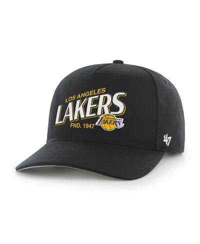 47 Brand Men's Los Angeles Lakers Fast Break Chase Adjustable Baseball Cap In Black