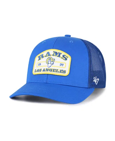 47 Brand Men's Los Angeles Rams Roadway Adjustable Trucker Hat In Royal