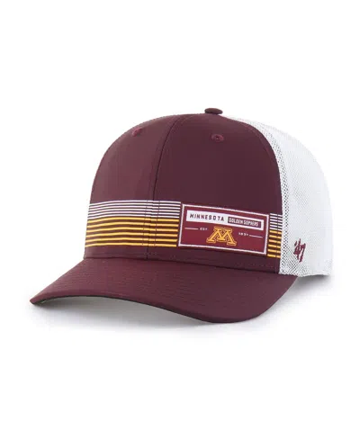 47 Brand Men's Maroon Minnesota Golden Gophers Rangefinder Brrr Trucker Adjustable Hat In Burgundy