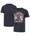 47 Brand Men's Matthew Tkachuk Navy Florida Panthers Franklin Player Name Number T-shirt In Blue