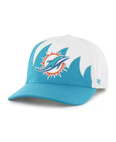 47 Brand Men's Miami Dolphins Jagged Adjustable Baseball Cap In White