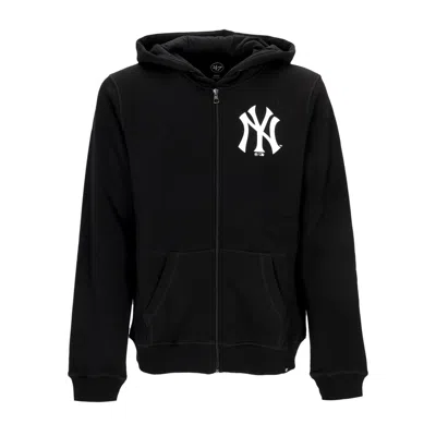 47 Brand Men's Mlb Burnside Zip Hoodie Neyyan Jet Black
