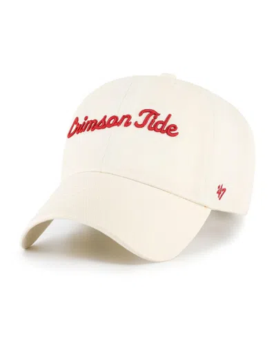 47 Brand Men's Natural Alabama Crimson Tide Vault Clean Up Adjustable Hat In Brown