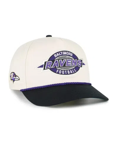 47 Brand Men's Natural Baltimore Ravens Frame Out Two Tone Hitch Adjustable Hat In Multi
