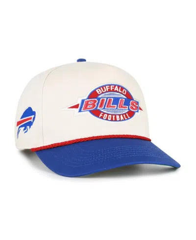 47 Brand Men's Natural Buffalo Bills Frame Out Two Tone Hitch Adjustable Hat In Black