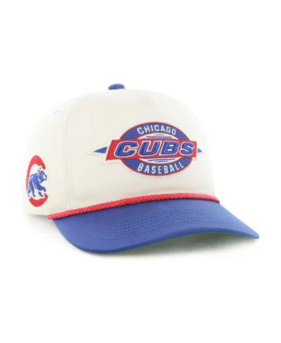 47 Brand Men's Natural Chicago Cubs Frame Out Hitch Adjustable Hat In Blue