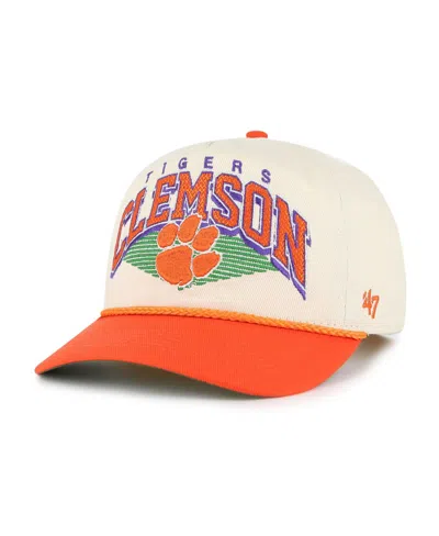 47 Brand Men's Natural Clemson Tigers Pomona Two-tone Rope Hitch Adjustable Hat In Neutral