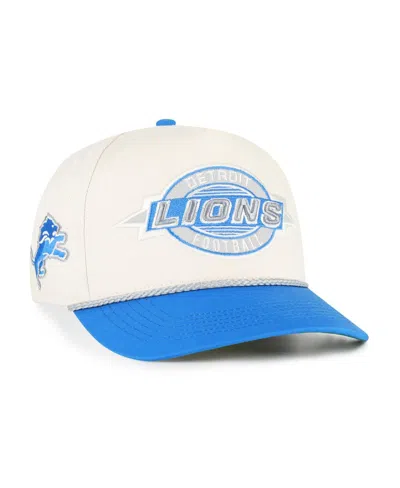 47 Brand Men's Natural Detroit Lions Frame Out Two Tone Hitch Adjustable Hat In White