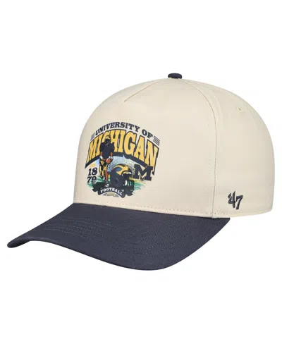 47 Brand Men's Natural Michigan Wolverines Unstructured Hitch Hat In Neutral