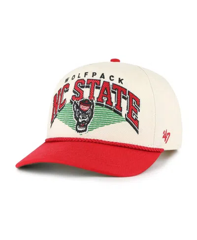 47 Brand Men's Natural Nc State Wolfpack Pomona Two-tone Rope Hitch Adjustable Hat In Neutral