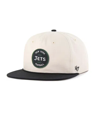 47 Brand Men's Natural New York Jets Payson Captain Adjustable Hat In Gray