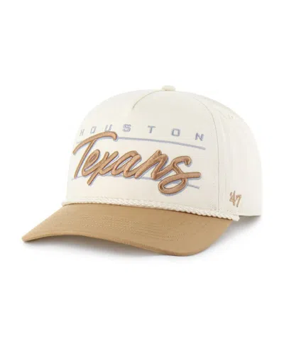 47 Brand Men's Natural/brown Houston Texans Condor Two-tone Hitch Adjustable Hat In Neutral