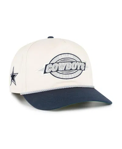 47 Brand Men's Natural/navy Dallas Cowboys Frame Out Two-tone Hitch Adjustable Hat In White