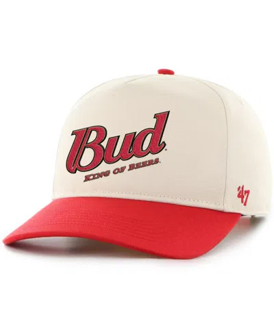 47 Brand Men's Natural/red Dale Earnhardt Jr. Budweiser Hitch Adjustable Hat