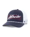 47 Brand Men's Navy Atlanta Braves Brrr Downburst Mesh Hitch Adjustable Hat In Blue
