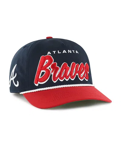 47 Brand Men's Navy Atlanta Braves Drop Shadow Rope Hitch Adjustable Hat
