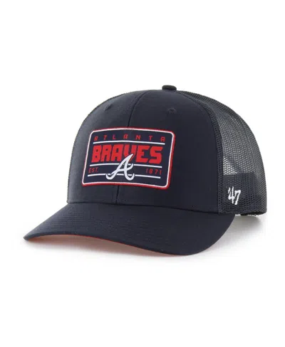 47 Brand Men's Navy Atlanta Braves Hardline Trucker Adjustable Hat
