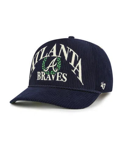47 Brand Men's Navy Atlanta Braves Pitchout Rope Hitch Adjustable Hat