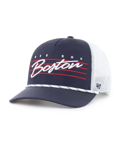 47 Brand Men's Navy Boston Red Sox Brrr Downburst Mesh Hitch Adjustable Hat In Blue