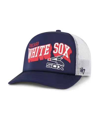 47 Brand Men's Navy Chicago White Sox Meander Foam Trucker Snapback Hat In Blue