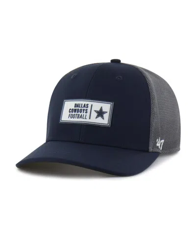 47 Brand Men's Navy Dallas Cowboys Cypher Adjustable Trucker Hat In Blue