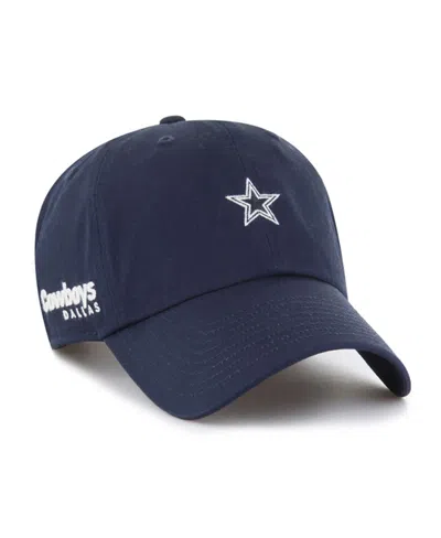 47 Brand Men's Navy Dallas Cowboys Foundational Clean Up Adjustable Hat In Blue