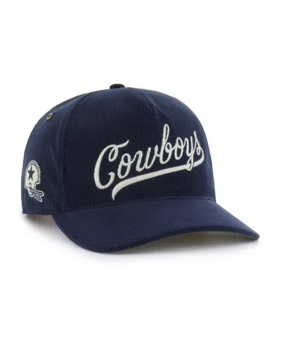 47 Brand Men's Navy Dallas Cowboys Golden Age Relaxed Corduroy Hitch Adjustable Hat In Blue