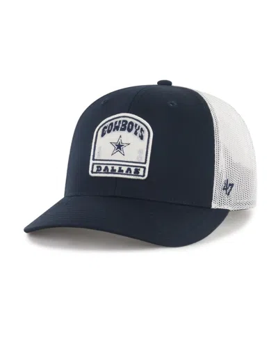 47 Brand Men's Navy Dallas Cowboys Headstone Adjustable Trucker Hat In Blue
