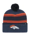 47 Brand Men's Navy Denver Broncos Fadeout Cuffed With Pom Knit Hat In Navy