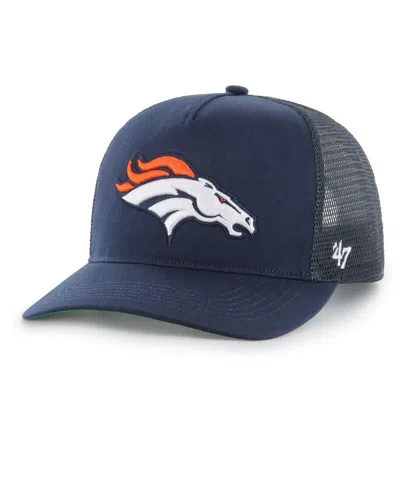 47 Brand Men's Navy Denver Broncos Mesh Hitch Trucker Adjustable Hat In Blue