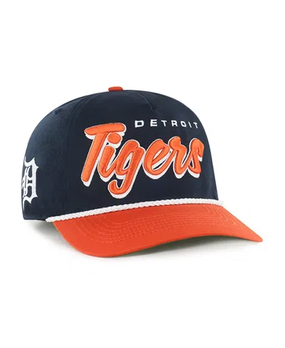 47 Brand Men's Navy Detroit Tigers Drop Shadow Rope Hitch Adjustable Hat In Blue